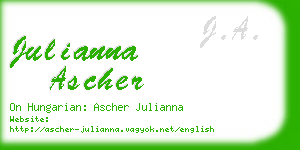 julianna ascher business card